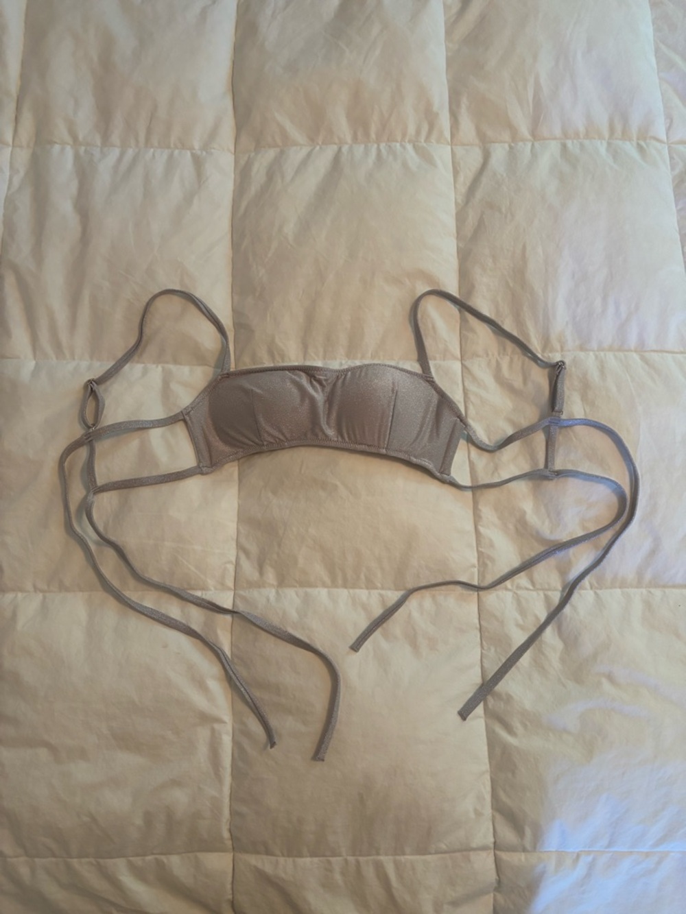 NWOT Victoria’s Secret Bandeau Bralette Glittery Swim Bikini Top